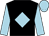 Black, light blue diamond, light blue sleeves, light blue cap (Mastic Beach Racing)