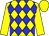 Yellow, blue diamonds, yellow sleeves, yellow cap (Monumental Racing LLC)