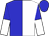 Blue and white halves, blue and white halved sleeves, blue cap (Equels Marro Racing Ii Llc)