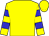 Yellow, blue hoops on sleeves (Stein Racing, Llc)
