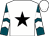 White, black star, teal sleeves with white chevrons (Lea Farms, Llc)
