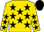 Gold, black stars, black stars on sleeves, black cap (Victoria's Ranch)