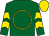 kelly green, gold circle, gold chevrons on sleeves, gold cap (Windylea Farm, Llc)