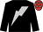 Black, silver lightning bolt, silver stars on cherry cap (Louie Roussel III)