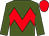 Forest Green, Red Chevron hoop, Red Cap (Team Valor International)