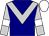 Navy, silver chevron, silver and white bars on sleeves, white cap (Vicente Stella Stables Llc)