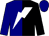 Navy blue and black halves, white lightning bolt, navy blue cap (Atlantis Service Tool Ca Inc)