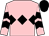 Pink, black diamond hoop, black chevrons on sleeves, black cap (Charles Matses)