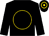 Black, gold circle, black and gold hooped cap (Linda Riznick)