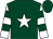 Dark green, white star, dark green hoops on white sleeves, dark green cap (Hronis Racing Llc)