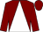 Maroon and White Triangular Thirds, (Equilete Stable)