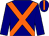 Navy blue, orange cross sashes, orange hoop on navy blue sleeves, orange stripe on navy blue cap (Rm Racing And Sierra Racing)
